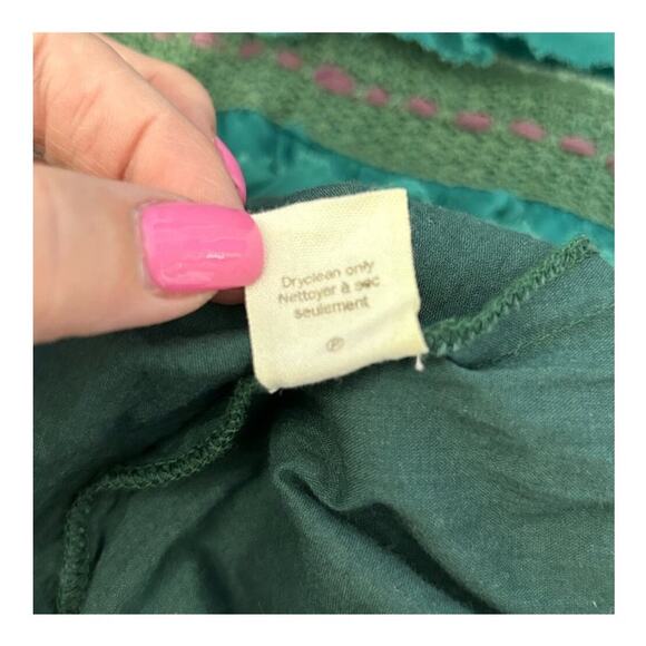 Urban Outfitters Lux Steampunk Victorian Green Ruffle Midi Dress Size 5 - Picture 15 of 16